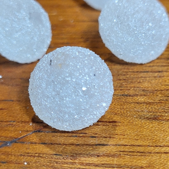 Vintage Round White Domed Plastic Shank Sugared Texture Sewing Buttons ~ 8pcs - Picture 3 of 13